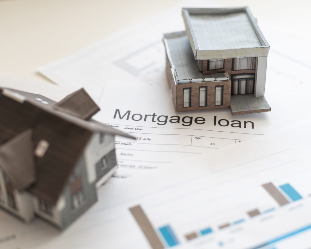 white paper miniature house layout